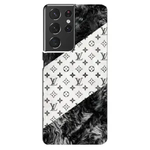 Чехол Стиль Louis Vuitton на Samsung Galaxy S21 ultra (LV на белом)