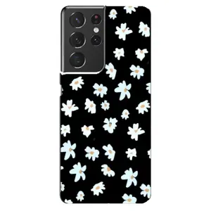 Чехол с ромашками на Samsung Galaxy S21 ultra (Маленькие ромашки)