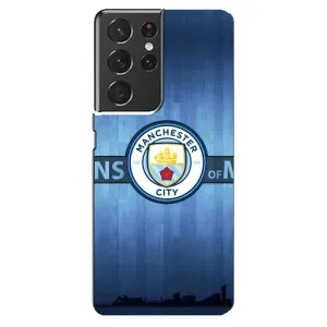 Силиконовые Чехлы принт Футбол на Samsung Galaxy S21 ultra (ManCity)