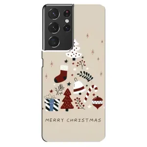 Чехол Санта Клаус для Samsung Galaxy S21 ultra (Merry Christmas)