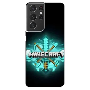 Чехол майнкрафт для Samsung Galaxy S21 ultra (MineCraft 2)