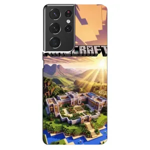 Чехол майнкрафт для Samsung Galaxy S21 ultra (MINECRAFT)