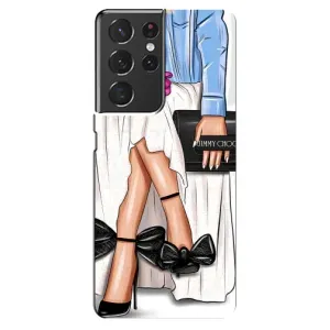 Силиконовый Чехол на Samsung Galaxy S21 ultra с картинкой Стильных Девушек (Мода)