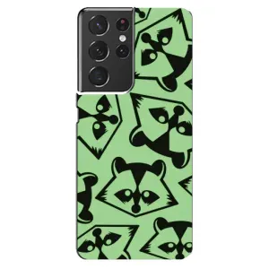 Силиконовый Чехол с Енотами на Samsung Galaxy S21 ultra (Мордочки Енота)