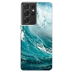 Летний Чехол на Samsung Galaxy S21 ultra (Морская волна)