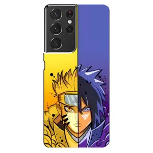 Купить Чехлы на телефон с принтом Anime для Samsung Galaxy S21 ultra (Naruto Vs Sasuke)