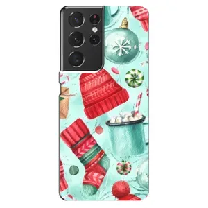 Чехол Санта Клаус для Samsung Galaxy S21 ultra (Одежда)