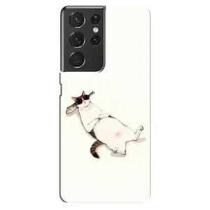 Чехол на тематику: Коты для Samsung Galaxy S21 ultra (Отдых)