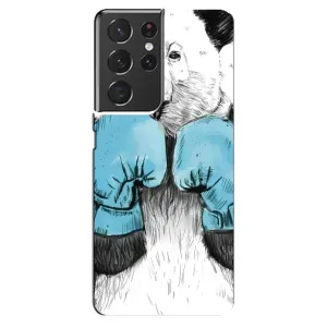 Чехлы с Пандами на Samsung Galaxy S21 ultra (Панда боксер)