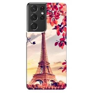 Чехол с Эйфелевой башней на Samsung Galaxy S21 ultra (Paris photo)