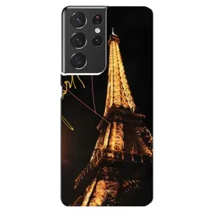 Чехол с Эйфелевой башней на Samsung Galaxy S21 ultra (Paris)