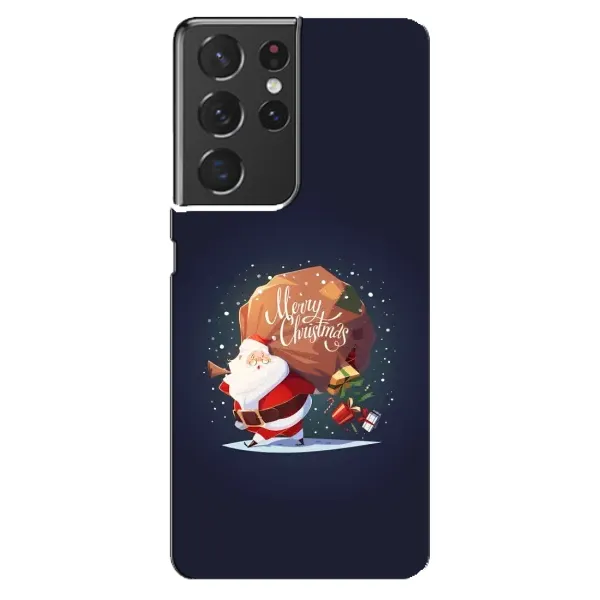 Чехол с рисунком «Подарки от Санты» для Samsung Galaxy S21 ultra Чехол с рисунком «Подарки от Санты» для Samsung Galaxy S21 ultra