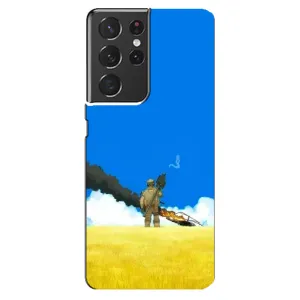 Чехлы на военную тематику для Samsung Galaxy S21 ultra (Попадание)
