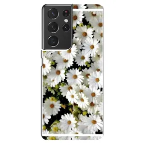 Чехол с ромашками на Samsung Galaxy S21 ultra (Рамка в ромашках)