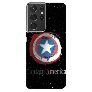 Чехол с Щитом Капитана Америки на Samsung Galaxy S21 ultra (Щит Капитана)