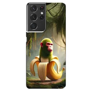 Чехол с мемами тралалело тралала для Samsung Galaxy S21 ultra (Шимпанзини бананини)