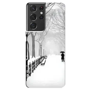 Чехлы на Новый Год Samsung Galaxy S21 ultra (Снегом замело)