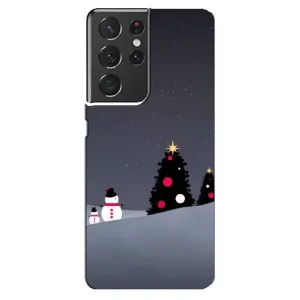 Чехлы на Новый Год Samsung Galaxy S21 ultra (Снеговички)