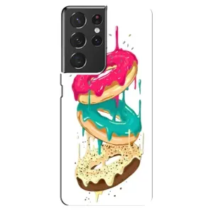 Чехол с изображением вкусной еды для Samsung Galaxy S21 ultra (Сочные пончики)