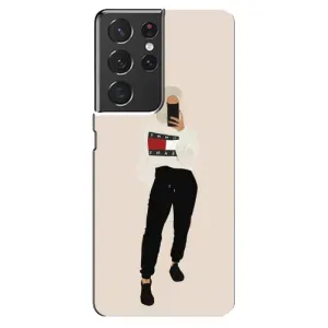 Силиконовый Чехол на Samsung Galaxy S21 ultra с картинкой Стильных Девушек (Стильная)