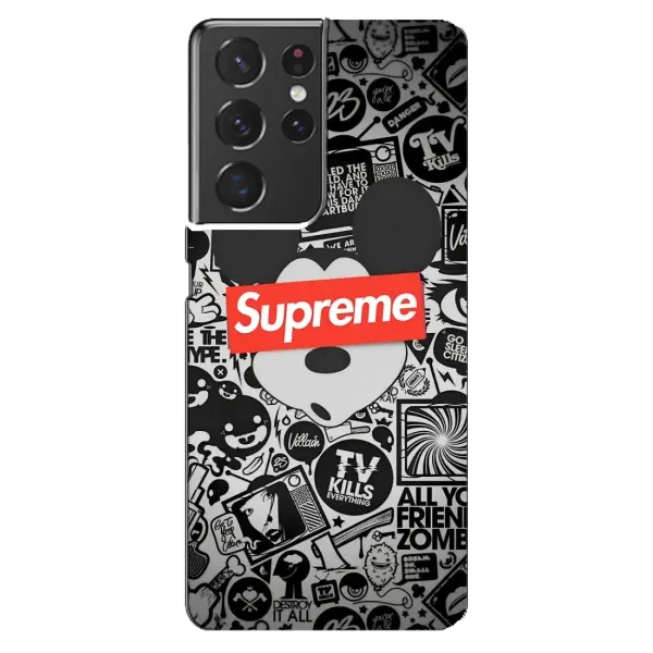 Чехол с рисунком «Supreme Маус» для Samsung Galaxy S21 ultra Чехол с рисунком «Supreme Маус» для Samsung Galaxy S21 ultra