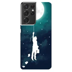 Чехол (ТПУ) с планетами на Samsung Galaxy S21 ultra (To The moon)