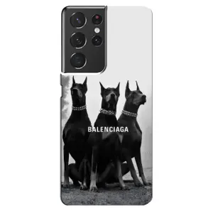 Чехол ДОБЕРМАН для Samsung Galaxy S21 ultra (Три добермана)