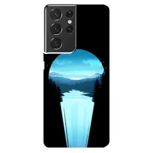 Летний Чехол на Samsung Galaxy S21 ultra (Синий Водопад)