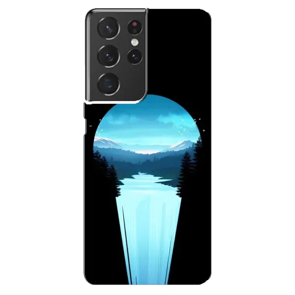 Чехол с рисунком «Синий Водопад» для Samsung Galaxy S21 ultra Чехол с рисунком «Синий Водопад» для Samsung Galaxy S21 ultra