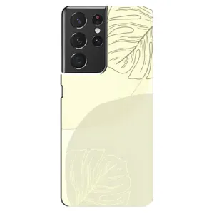 Чехол цветочный дизайн для Samsung Galaxy S21 ultra (Зелёный фон)