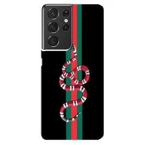 Чехлы Бренд GUCCI для Samsung Galaxy S21 ultra (Змей Гуччи)