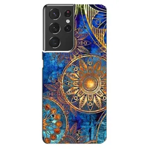 Чехлы со смыслом для Samsung Galaxy S21 ultra (Золотые узоры)