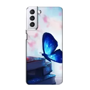 Силіконовий бампер з картинкою звірів для Samsung Galaxy S21 (Метелик синій)