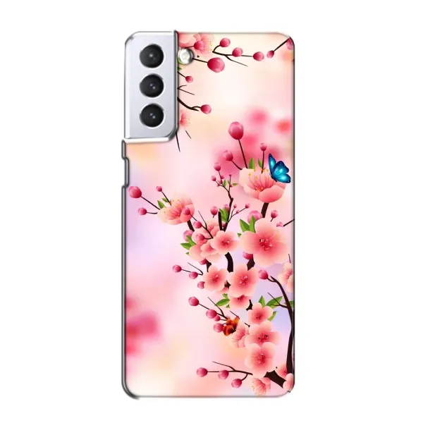 Чохол з малюнком «Метелики на сакурі» для Samsung Galaxy S21 Чохол з малюнком «Метелики на сакурі» для Samsung Galaxy S21