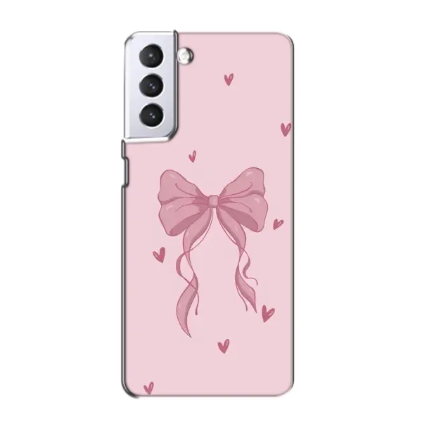 Чехол с рисунком «Бант на розовом» для Samsung Galaxy S21 Чехол с рисунком «Бант на розовом» для Samsung Galaxy S21