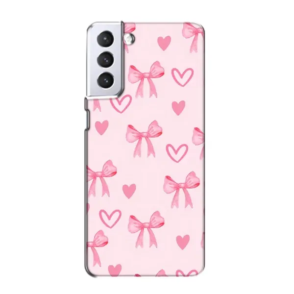 Чехол с рисунком «Бантики и сердечки» для Samsung Galaxy S21 Чехол с рисунком «Бантики и сердечки» для Samsung Galaxy S21