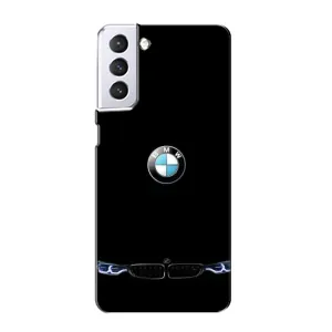 Силіконовий бампер з картинкою машини на Samsung Galaxy S21 (Чорний BMW)