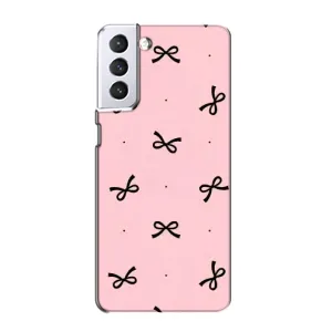 Чохол банти для Samsung Galaxy S21 (Чорні бантики)