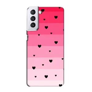 Чехлы с тематикой "Маленькие Сердечки" на Samsung Galaxy S21 (Чорные сердечки)