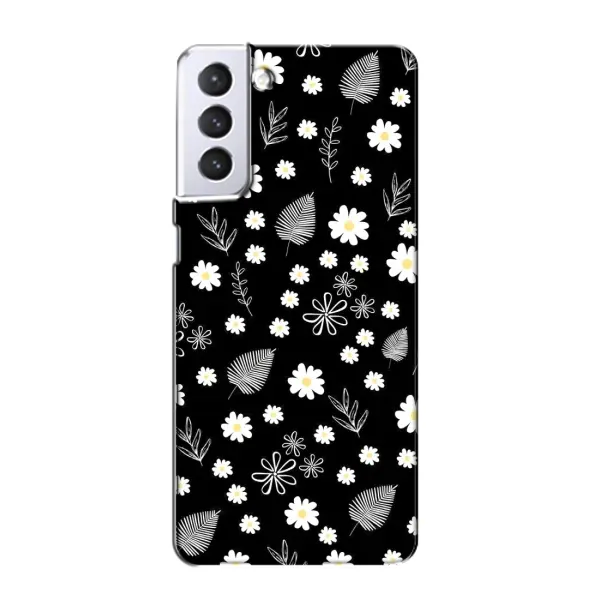 Чехол с рисунком «цветение на чорном» для Samsung Galaxy S21 Чехол с рисунком «цветение на чорном» для Samsung Galaxy S21
