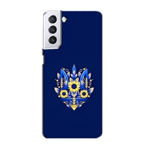 Чехол Укр Символика для Samsung Galaxy S21 (Цветущий Герб)