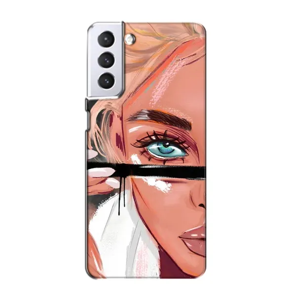 Чехол с рисунком «Девушка и ресницы» для Samsung Galaxy S21