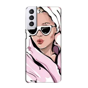 Чехол с картинкой Модные Девчонки Samsung Galaxy S21 (Девушка в халате)
