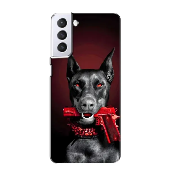 Чехол с рисунком «Доберман злой» для Samsung Galaxy S21 Чехол с рисунком «Доберман злой» для Samsung Galaxy S21
