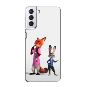 Силиконовый чехол с принтом Зоотрополіс для Samsung Galaxy S21 (Джуди и Ник)