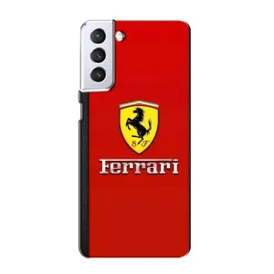 Силіконовий бампер з картинкою машини на Samsung Galaxy S21 (Ferrari Logo)