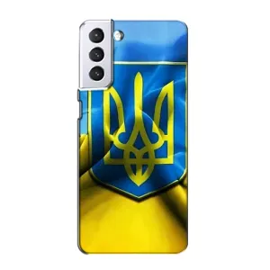 Чехол с картинкой (Патриотический ГЕРБ) на Samsung Galaxy S21 (Герб и Флаг Украины)