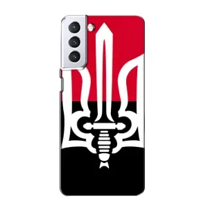 Чехлы УПА (Красно-Чёрный) на Samsung Galaxy S21 (Герб Украины)