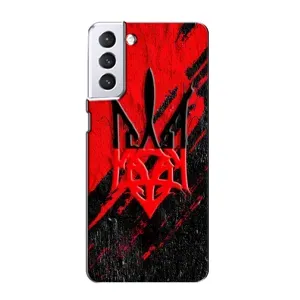 Чехлы УПА (Красно-Чёрный) на Samsung Galaxy S21 (Герб в цвете УПА)