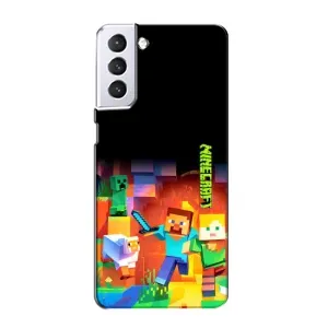 Чохли для Samsung Galaxy S21 (Персонажі МайнКрафт) (Герой Майнкрафт)